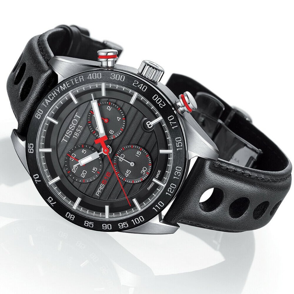 Tissot Mens Black Leather Watch T100.417.16.051.00